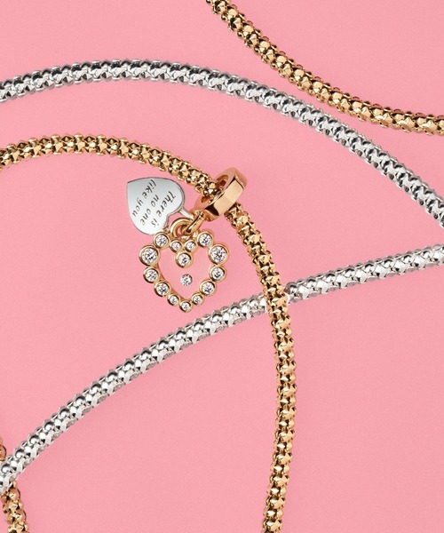 PANDORA（パンドラ） チャーム スパークリング ハート ダブル ゴールド