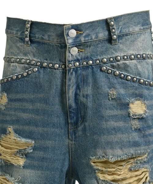 BREATH ジーンズ 「BREATH / ブレス」SUICIDE STUDS DENIM SHORTS
