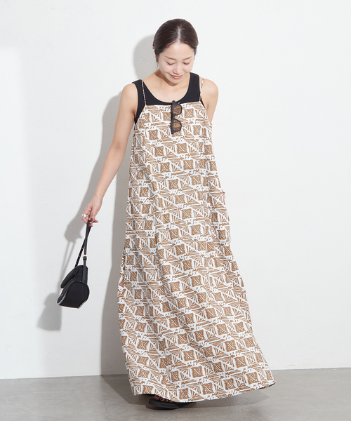 希少色【極美品】サラマリカ コットンリネンパッチドレス マキシ丈ワンピース 刺繍 Sara Mallika（ロングワンピース/マキシワンピース）のフリマ