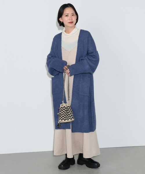 「BEAMS HEART」 ニットカーディガン FREE ブルー レディース | BEAMS HEART | 06