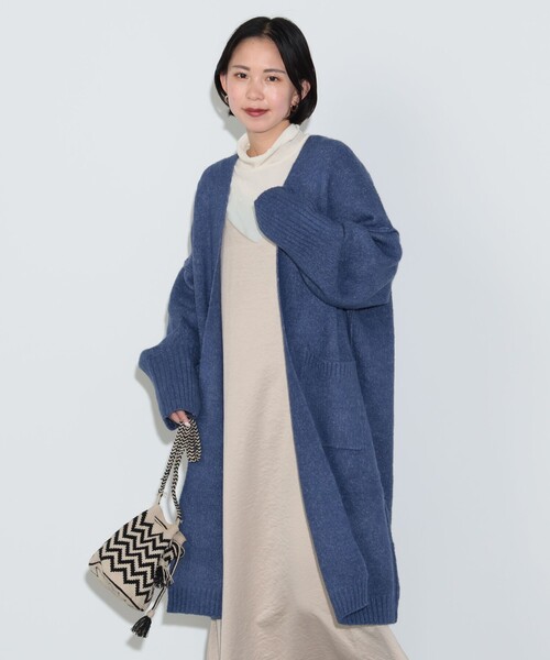 「BEAMS HEART」 ニットカーディガン FREE ブルー レディース | BEAMS HEART | 08