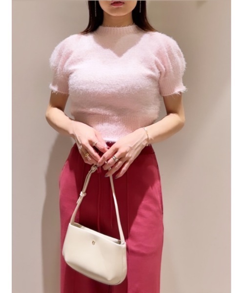 「SNIDEL」 半袖ニット ONE SIZE ピンク レディース SNIDEL 「SNIDEL」 半袖ニット ONE SIZE ピンク レディース