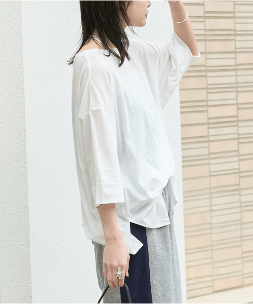 tシャツ マルチマッチシアービッグロングスリーブ レディース