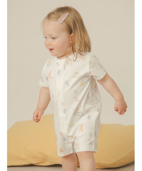 【激安】半額以下- 50%OFFの安い通販 pique gelato ベビー服 「BABY」半袖ロンパース ロンパース ロンパース・カバーオール