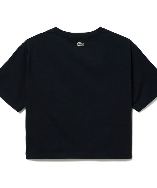 すぐ届く【LACOSTE】ステッチTシャツ LACOSTE tシャツ ワイド＆ショートネームステッチTシャツ
