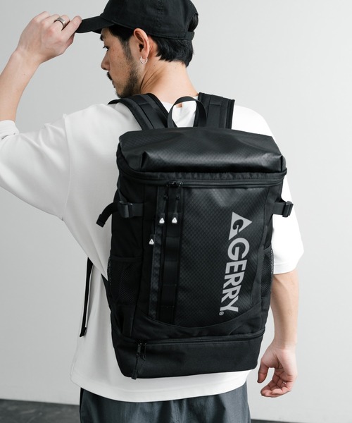 ソリッドグレイ バックパック リュック A4 GERRY デイバック リュック ジェリー ボックス型バックパック