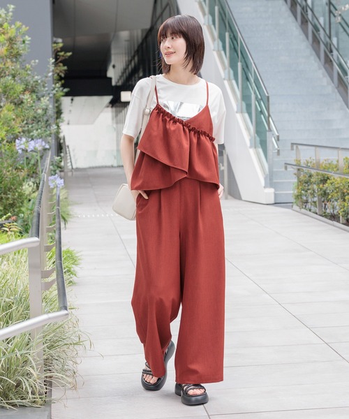 LAKOLE（ラコレ） オールインワン ギャザーフリルサロペット / 450294