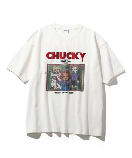 Lサイズ チャッキーTシャツ⭐️大人気商品⭐️新品未使用⭐️個性的 キャラクターT 新品】Tシャツ 黒 M~Lサイズ チャッキーCHUCKY チャイルドプレイ