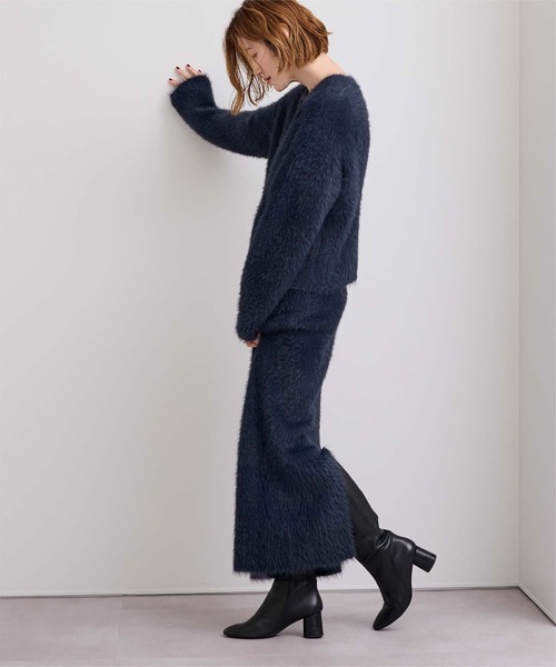 ur's（ユアーズ） スカート Iラインシャギーニットスカート : ZOZOTOWN