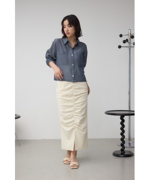 ブラウス シャツ シアーデニムスキッパーシャツ レディース シアーデニムスキッパーシャツ | LOUNGEDRESS(ラウンジドレス
