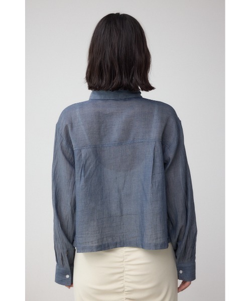 AZUL BY MOUSSY ブラウス シャツ シアーデニムシャツ レディース