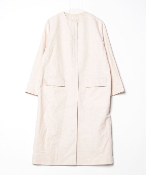SLOBE IENA イエナ　ノーカラーコート　36 オフホワイト SLOBE IENA イエナ ノーカラーコート 36 オフホワイト