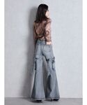 ジーンズ デニム デニムパンツ ハイウエスト ...の詳細画像4