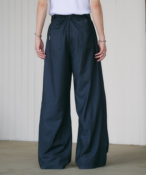 Adoon plain スラックス CROSS TUCK WIDE SLACKS PANTS / クロスタック