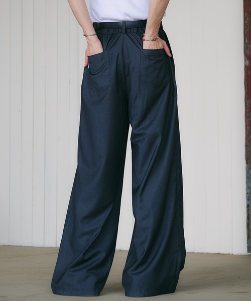 Adoon plain ワイドパンツ スラックス CROSS TUCK WIDE SLACKS PANTS
