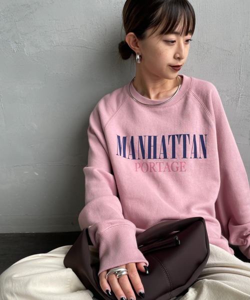 トレーナー スウェット 「WEB先行予約」「MANHATTAN PORTAGE/マンハッタンポーテージ」 別注 ロゴプリント カットオフスウェット レ Manhattan Portage トレーナー スウェット 「WEB先行予約