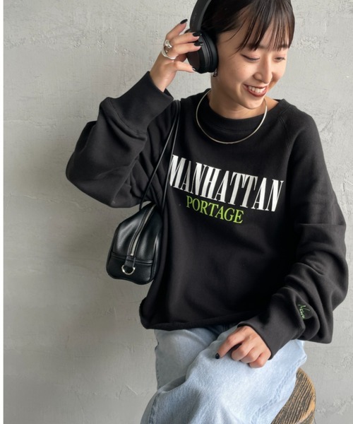 トレーナー スウェット 「WEB先行予約」「MANHATTAN PORTAGE/マンハッタンポーテージ」 別注 ロゴプリント カットオフスウェット レ