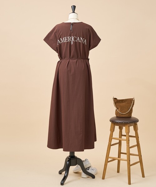 【美品】アメリカーナ-Americana-ニットワンピース Americana（アメリカーナ）ワンピース 黒 サイズ:F レディース