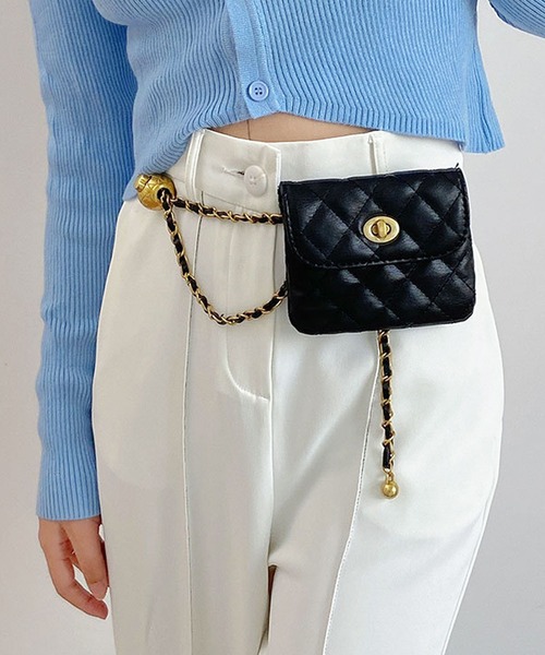 florist（フローリスト） ベルト 3WAY レザータッチキルトベルトポーチ