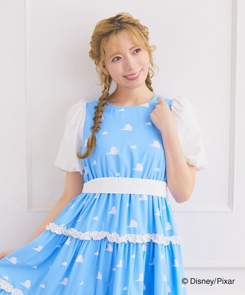 Areeam ディズニー トイストーリー クラウド柄ワンピース Disney（ディズニー） ワンピース トイストーリー / クラウド柄