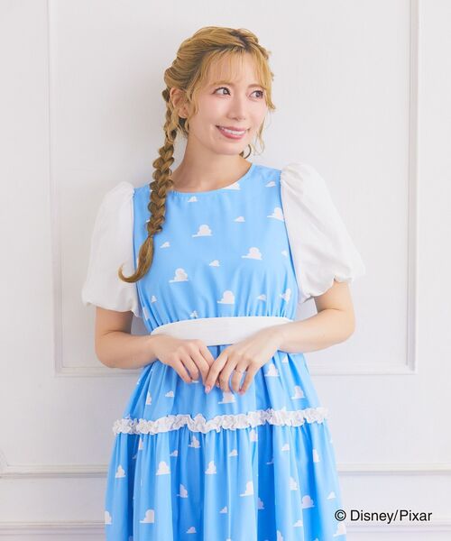 Areeam ディズニー トイストーリー クラウド柄ワンピース Disney（ディズニー） ワンピース トイストーリー / クラウド柄