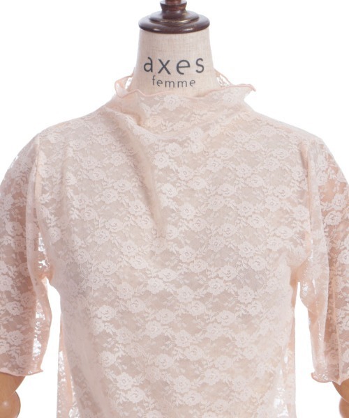 トップス rose axes femme（アクシーズ ファム） tシャツ ローズ付レーストップス
