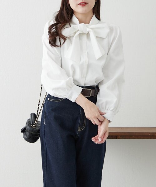 continuer de NICE CLAUP ブラウス シャツ 「リバイバルアイテム」「新
