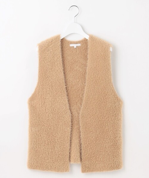 自由区（ジユウク） ベスト ジレ ニットファー ジレ レディース