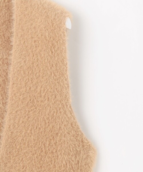 自由区（ジユウク） ベスト ジレ ニットファー ジレ レディース