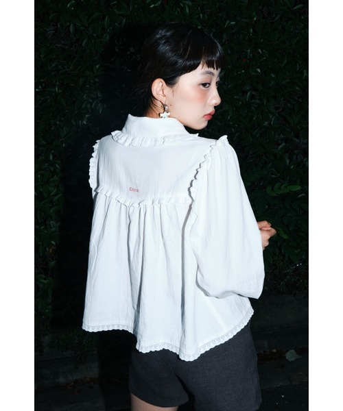 Smyeon ブラウス シャツ Frill cotton blouse/フリルコットンブラウス