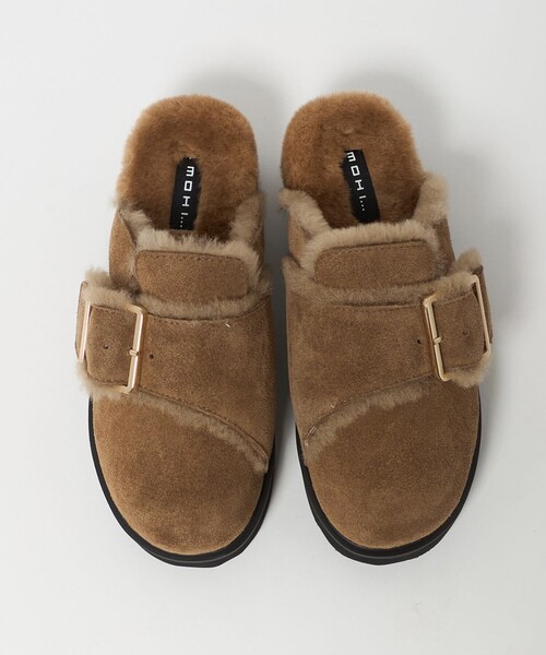 本日限定価格　未使用に近い　MOHI スエードビックベルト　ボストンサンダル38 MOHI（モヒ） サンダル 「MOHI」スエード ビッグベルト ボストン