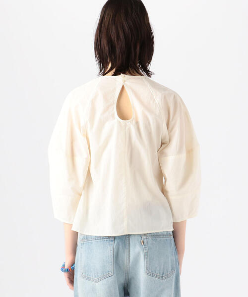 「TOMORROWLAND」 「MACPHEE」7分袖ブラウス 36 チャコールグレー レディース_画像4