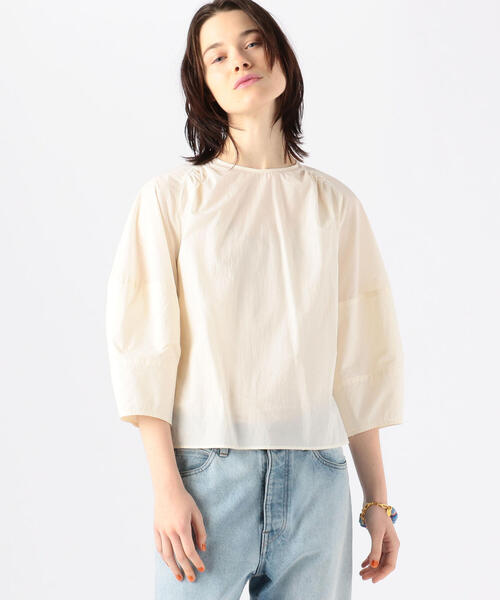 「TOMORROWLAND」 「MACPHEE」7分袖ブラウス 36 チャコールグレー レディース_画像7