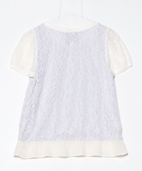 「CYNTHIA ROWLEY」 レース半袖ブラウス 2 パープル レディース_画像2