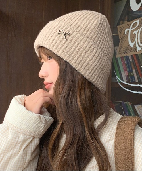 BURNER（バーナー） ニット帽 ニットキャップ 「OKUOKU 0909」リボン