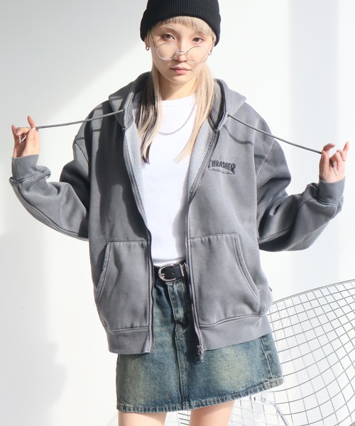 美品　THRASHER x PUSHEAD パーカー　ヴィンテージ　スラッシャー THRASHER（スラッシャー） パーカー 「THRASHER / スラッシャー