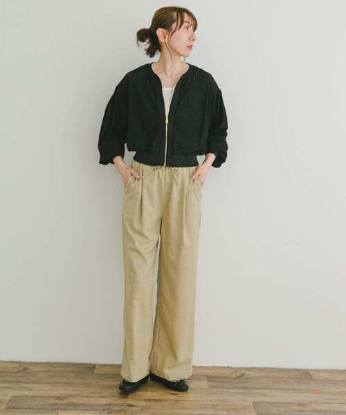 「ITEMS URBANRESEARCH」 ジップアップブルゾン FREE カーキ レディース_画像5