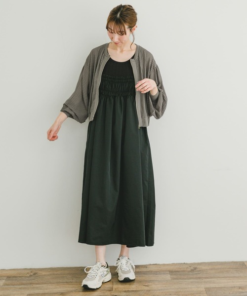 「ITEMS URBANRESEARCH」 ジップアップブルゾン FREE カーキ レディース_画像8