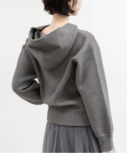 RANDA（ランダ） パーカー 2WAY フェイクファーニットパーカー