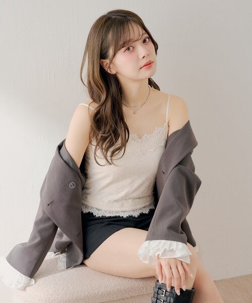 Chico（チコ） キャミソール カップ付き総レースキャミ : ZOZOTOWN