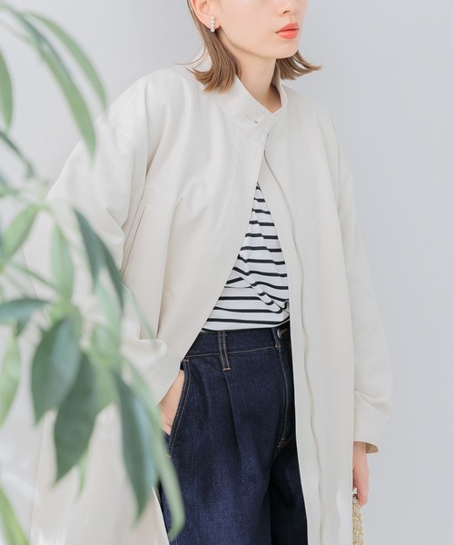 「URBAN RESEARCH Sonny Label」 トレンチコート FREE ネイビー レディース_画像2