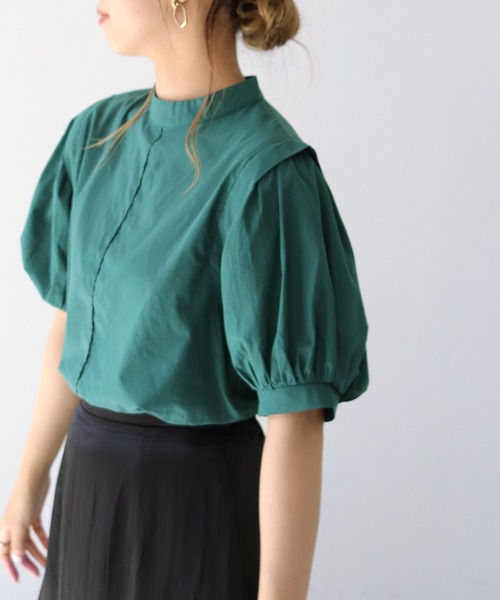 「HER CLOSET」 「shemoshelly」半袖ブラウス M オフホワイト レディース_画像2