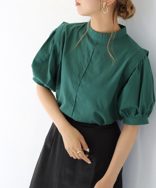 「HER CLOSET」 「shemoshelly」半袖ブラウス M オフホワイト レディース_画像3