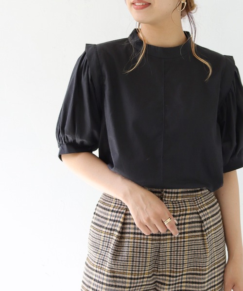 「HER CLOSET」 「shemoshelly」半袖ブラウス M オフホワイト レディース_画像4