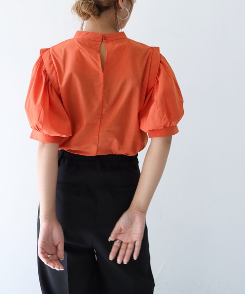 「HER CLOSET」 「shemoshelly」半袖ブラウス M オフホワイト レディース_画像8