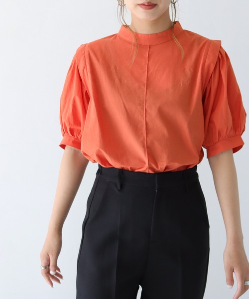 「HER CLOSET」 「shemoshelly」半袖ブラウス M オフホワイト レディース_画像9