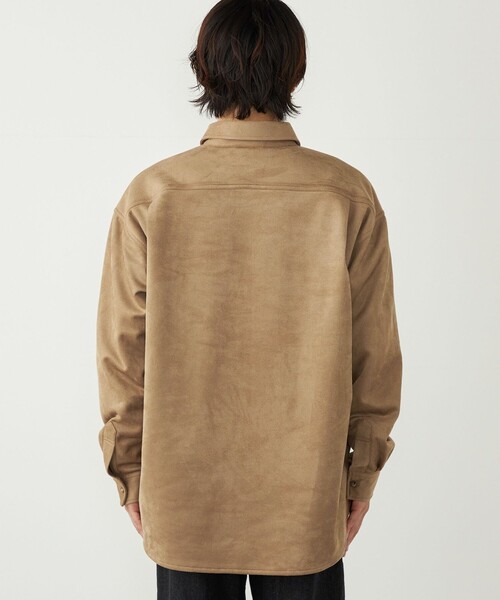 専用　UNUSED 15ssベージュ スエードシャツ UNUSED アンユーズド 15AW Suede Pullover Western Shirts スエード