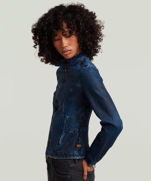 G-STAR RAW デニムジャケット gジャン Moto Slim Overshirt/シングル