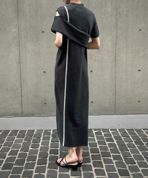 「&g'aime」 ニットワンピース FREE ブラック レディース_画像2