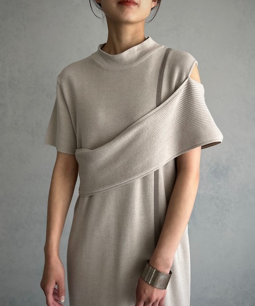 「&g'aime」 ニットワンピース FREE ブラック レディース_画像7